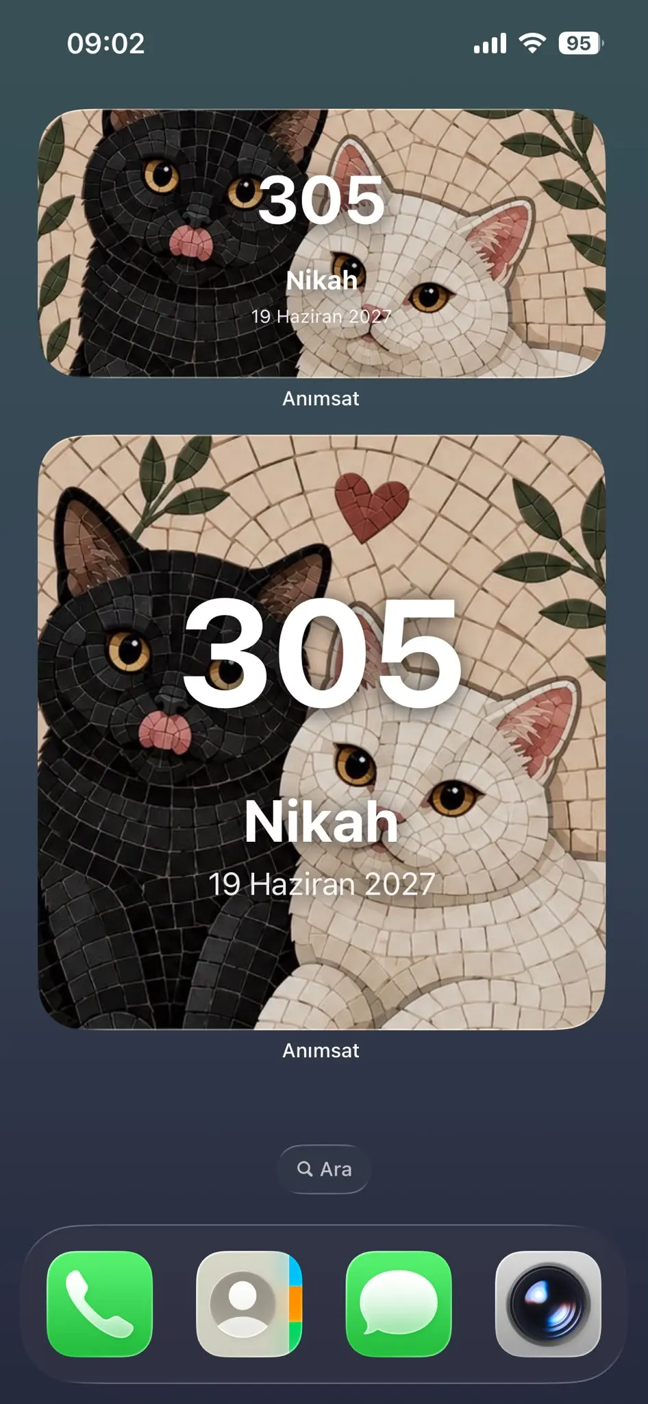 Anımsat widget’ları iPhone ana ekranında